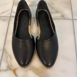 Vince black leather espadrilles size 8.5 M